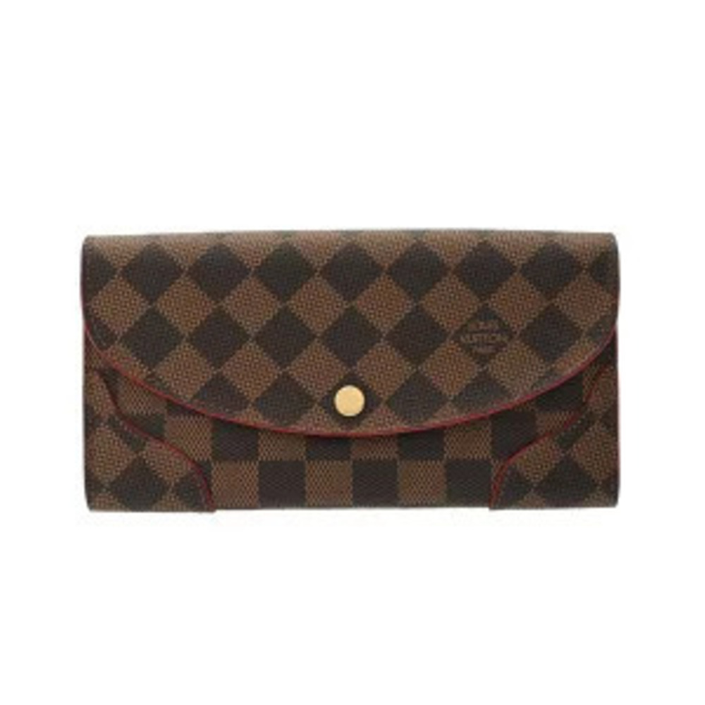 Louis Vuitton Damier Portefeuille Cassa Cerise Red Canvas Long Wallet